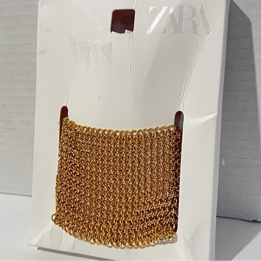 ZARA METAL MESH WIDE BRACELET NWT - Picture 7 of 7